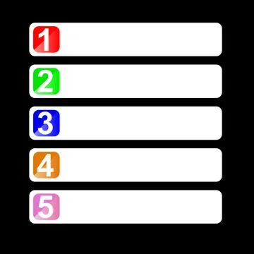 Simple Vector Blank Info Graphic Text Bar Template From One to Five Illustration