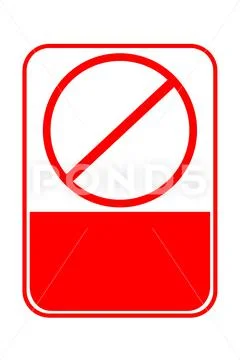 Simple Vector Blank Prohibited Sign, Isolated on White: Royalty Free ...