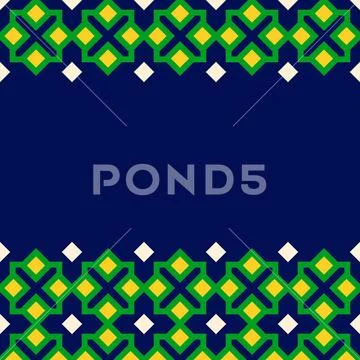 Simple vector border frame design with traditional Islamic patterns in ...