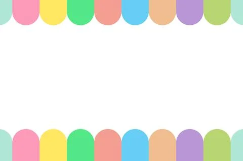Simple vector bright cartoon 9 color template with copy space Stock Illustration