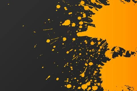 Simple vector bright orange yellow gradient and black splash background in eps f 스톡 일러스트