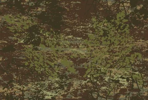 Simple vector camouflage seamless pattern in khaki color 스톡 일러스트