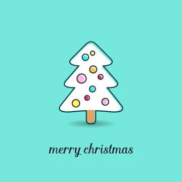 Simple vector christmas greeting card Stock-Illustration