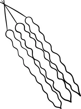 A simple vector churchkhela icon, a bunch of sweets, national Georgian cuis.. Stock Illustration