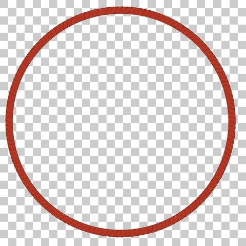 Simple Vector Circle frame from brown rope for your element design Stock Illustration