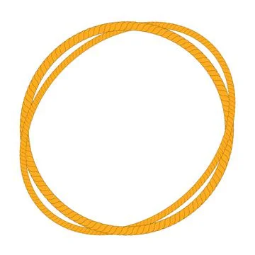 Simple Vector, Circle Shape, from 2 Brown Rope, Isolated on White Background Stock Illustration