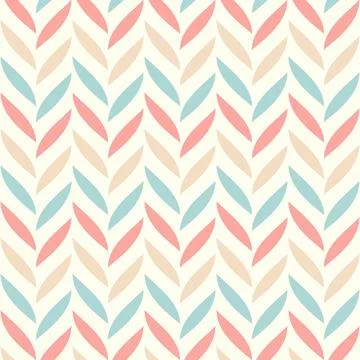 Simple vector colorful leaf seamless pattern feminine decoration background Stock Illustration