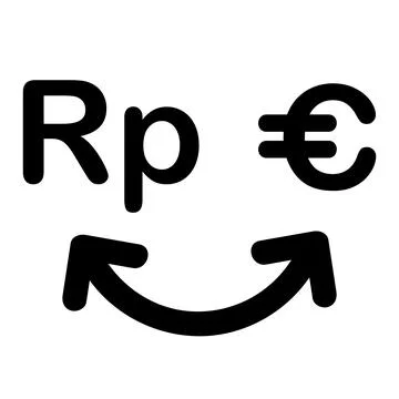 Simple Vector Conversion Between Rupiah and Euro, Stock Illustration