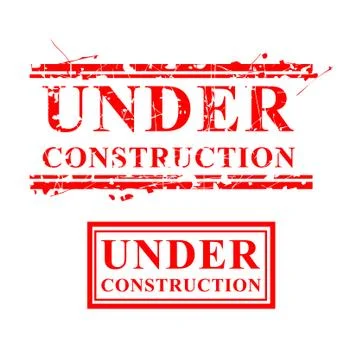 Simple Vector Corrosive 2 style red rubber stamp, Under Construction, Isolate Stock Illustration