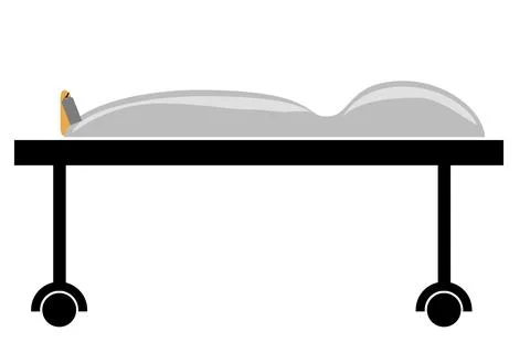 Simple Vector Dead or Death Body, Isolated on White Illustrazione stock