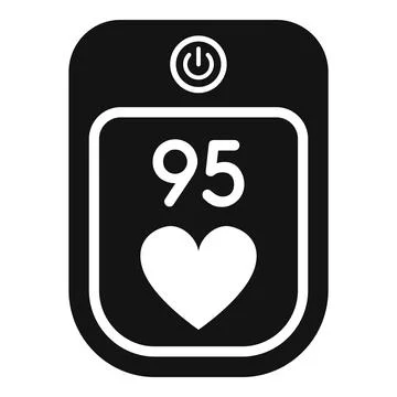 Simple vector design of a smartwatch displaying a heart rate Stock Illustration
