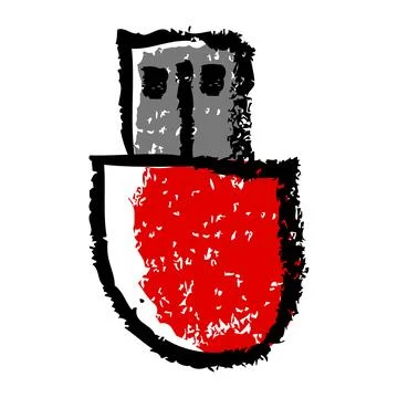 Simple vector doodle crayon sketch, usb flasdisk, at white background Stock Illustration