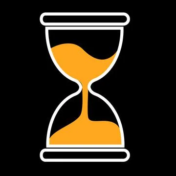 Simple Vector Doodle Glass Hour Stock Illustration