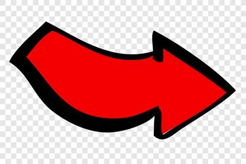 Simple Vector Doodle Hand Draw Red Big Mark of Arrows, at Transparent Effect  Stock Illustration