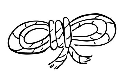 Simple vector doodle hand draw sketch of rope Stock Illustration