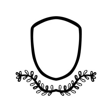 Simple vector doodle hand draw sketch, badge Stock Illustration