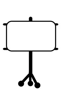 Simple Vector Doodle Screen Projector, isolated on white Stock Illustration
