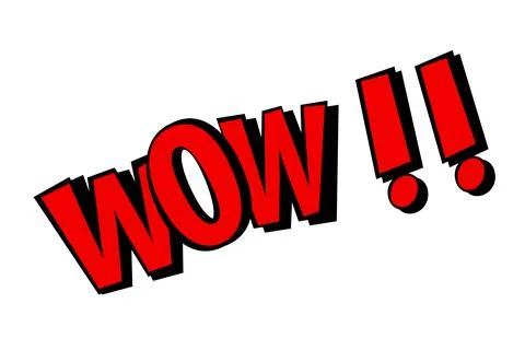 Simple Vector Doodle Shout out, wow, Isolated on White Stock Illustration