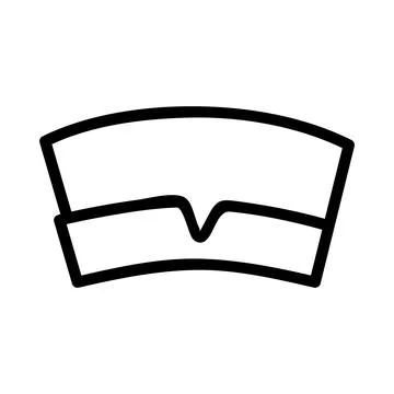 Simple Vector doodle style, chef hat at White background Stock Illustration