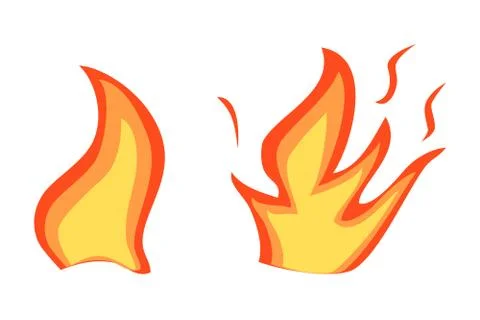 Simple Vector Fire or flammable sign, Isolated on White Illustrazione stock