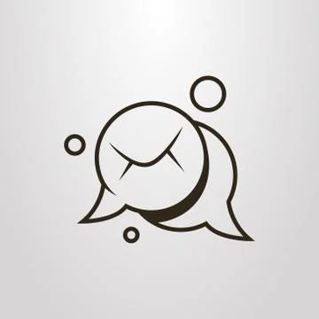 Simple vector flat art cartoon symbol of mailing  Stock-Illustration