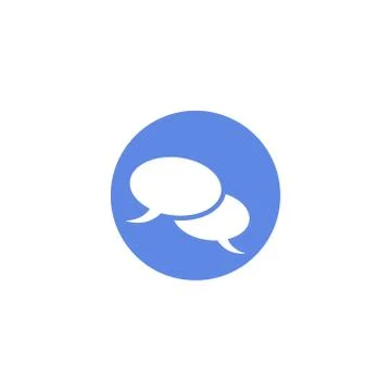 Simple vector flat art round icon of message chatting Stock-Illustration