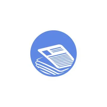 Simple vector flat art round icon of news or personal affairs Stock Illustration