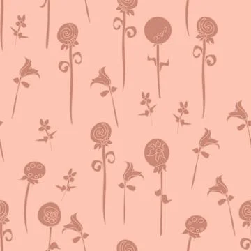 Simple Vector Floral Repeat Pattern Texture Stock Illustration