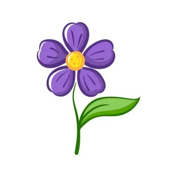 Simple Vector Flower Stock Illustration