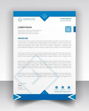 Simple Vector fully editable letterhead design Stock Illustration