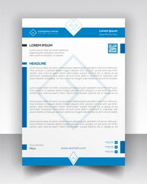 Simple Vector fully editable letterhead design Stock Illustration
