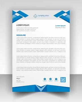 Simple Vector fully editable letterhead design Illustrazione stock