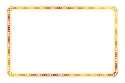 Simple vector gold golden basic shape Frame, for certificate, placard or el.. 스톡 일러스트