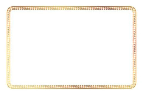 Simple vector gold golden basic shape Frame, for Certificate, Placard or el.. 스톡 일러스트