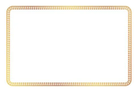 Simple vector gold golden basic shape Frame, for Certificate, Placard or el.. Stock Illustration