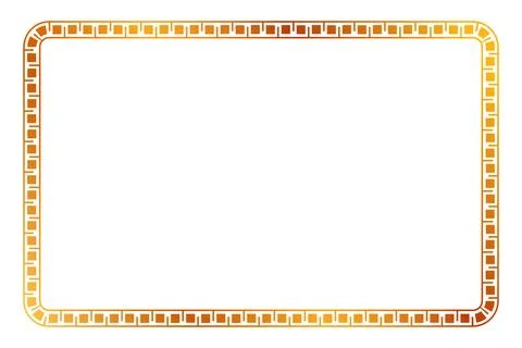 Simple vector gold golden basic shape Frame, for Certificate, Placard or el.. Stock Illustration