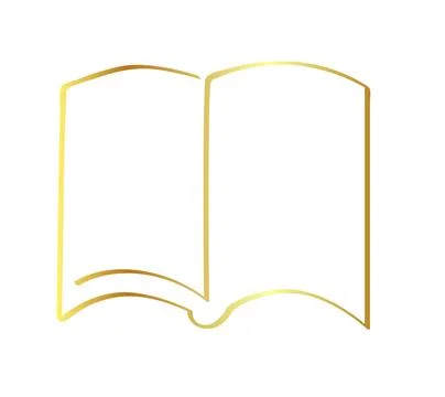 Simple vector gold golden sketch book single one line art, continuous Stock Illustration