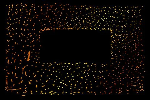 Simple Vector Golden Frame from dot and Splat, Rectangle Hole for Certificate Stock Illustration