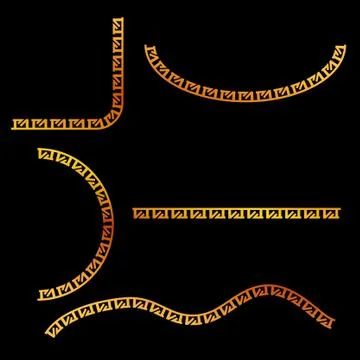 Simple Vector Golden Half of Square, oval, square and wave corner element des 스톡 일러스트