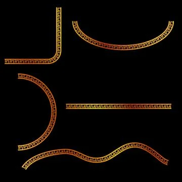 Simple Vector Golden Half of Square, oval, square and wave corner element des 스톡 일러스트