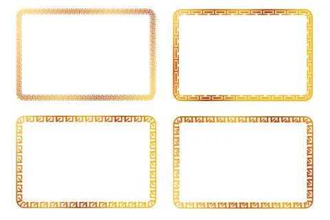 Simple Vector Golden Rectangle Frame for Certificate, Placard or other Elemen Stock Illustration