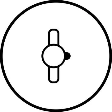 Simple Vector Graphic of a Vertical Toggle Switch Inside a Circular Frame Illustrazione stock
