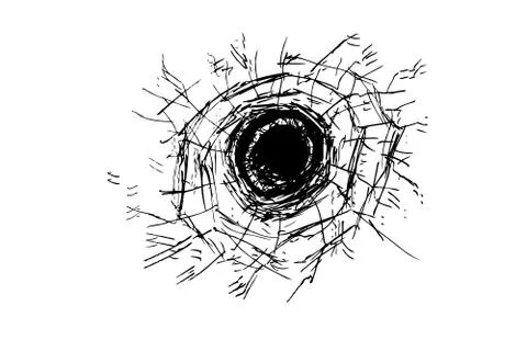 Simple Vector hand draw sketch broken glass Illustrazione stock