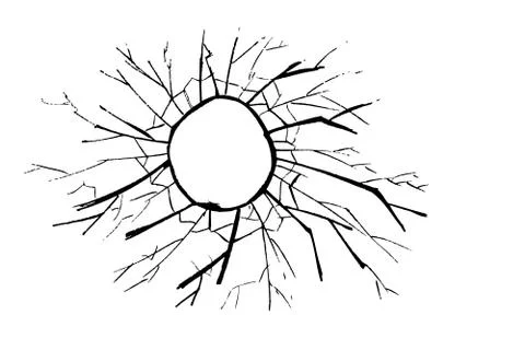 Simple Vector hand draw sketch broken glass Stock Illustration