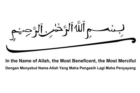 Simple Vector Hand Draw Sketch in three Language, Arabic, Latin and Indonesia Stock Illustration