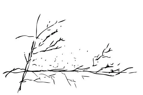 Simple Vector hand draw sketch, Cracked background Stock Illustration