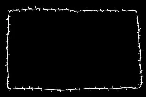 Simple Vector Hand Draw sketch of rectangle Barbed Wire Stock Illustration