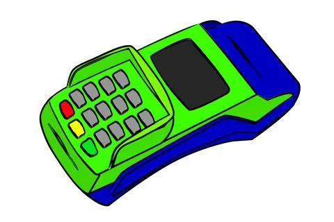 Simple Vector Hand Draw Sketch, EDC Machine, Isolated on white Stock Illustration