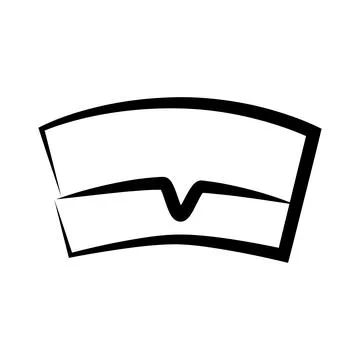 Simple Vector Hand Draw Sketch chef hat at White background Stock Illustration