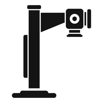 Simple vector icon of a border security camera used for monitoring Stock Illustration